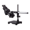 AmScope 7X-45X Black Stereo Zoom Microscope with Single Arm Boom Stand