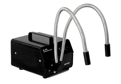 150W Dual Goose-Neck Fiber-Optic Illuminator (Black)