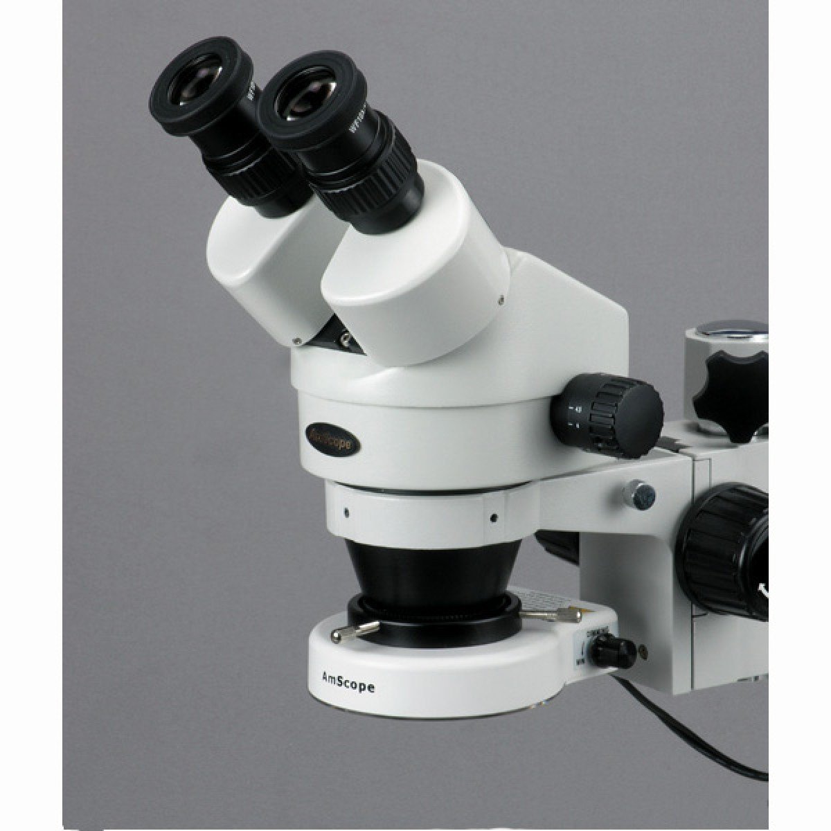 AmScope 7X-45X Stereo Zoom Microscope on Boom Stand with 80 LED Light