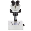 AmScope 10X-30X Multi-Power Pillar Stand Stereo Microscope with Top & Bottom LED Lights
