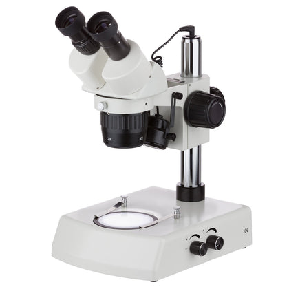 AmScope 20X-40X Super Widefield Pillar Stand Stereo Microscope 