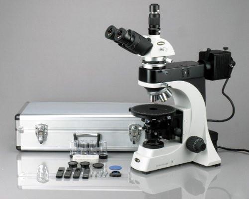AmScope 50X-750X Advanced EPI Trinocular Infinity Polarizing Microscope