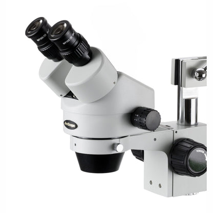 AmScope 3.5X-45X Stereo Zoom Microscope with Single Arm Boom Stand