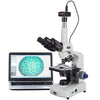AmScope 40X-2000X 3W LED Siedentopf Trinocular Compound Microscope + 10MP USB Camera