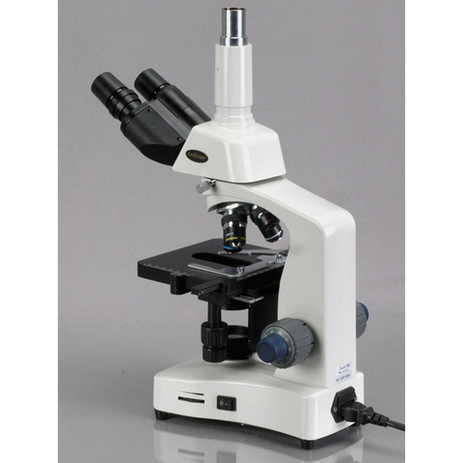 AmScope 40X-1600X 3W LED Siedentopf Trinocular Bright / Darkfield Comp ...