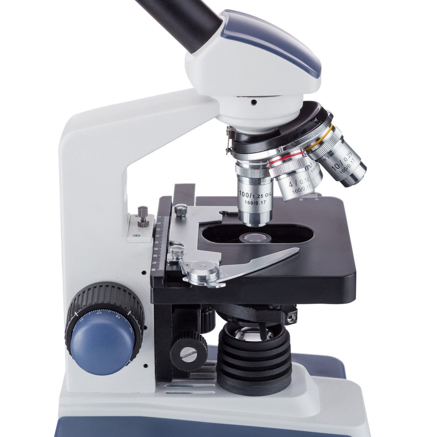 AmScope 40X-2500X LED Monocular Compound Microscope with 3D Stage