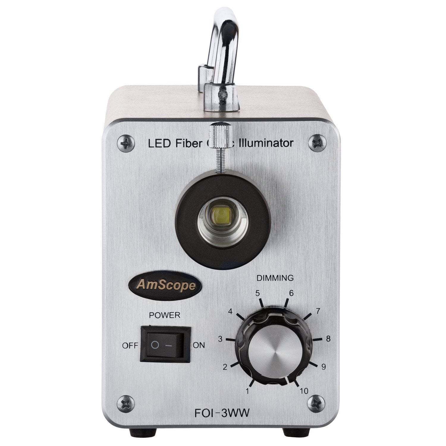 30W LED Fiber Optic Dual Gooseneck Lights Microscope Illuminator