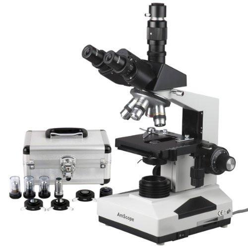 AmScope 40X-1600X Lab Clinic Vet Trinocular Phase Contrast Compound Microscope