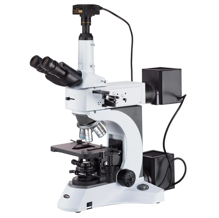 AmScope 50X-2500X Darkfield Polarizing Metallurgical Microscope + 18MP ...