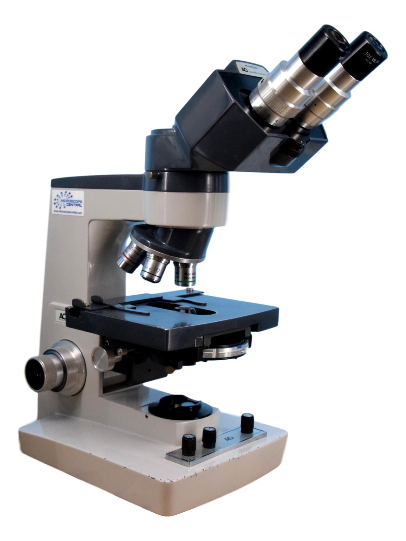 American Optical One-Ten Phase Contrast Microscope | Binocular or
