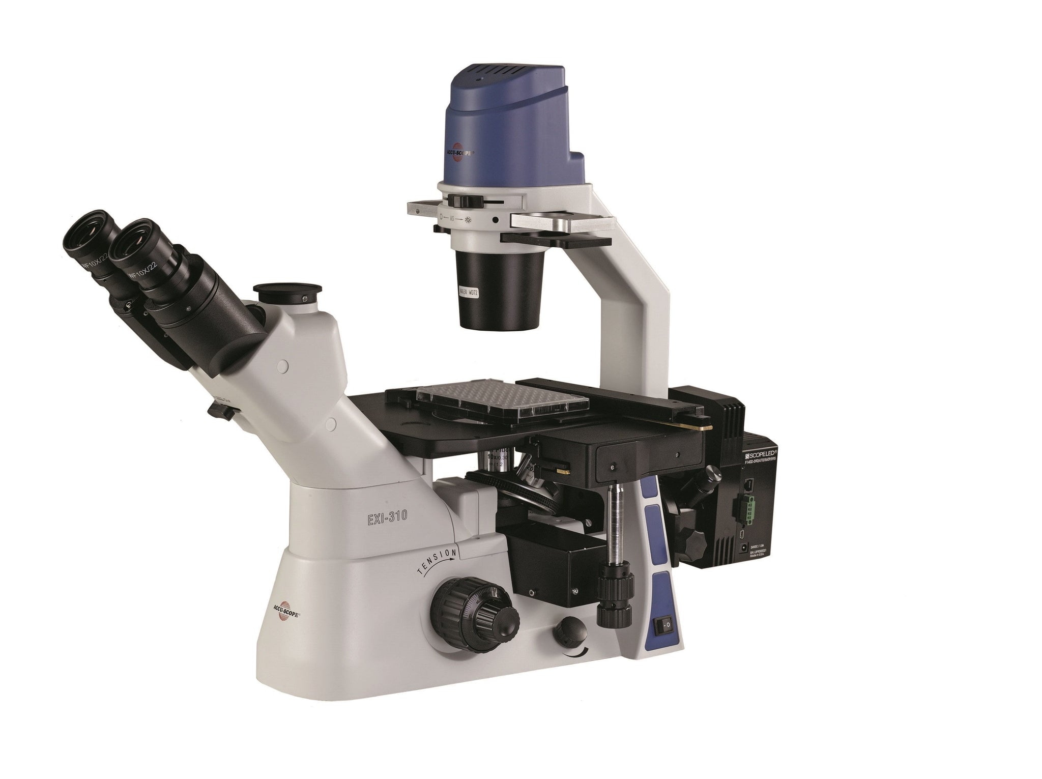 Accu-Scope EXI-310 Inverted Phase Contrast Fluorescence Microscope