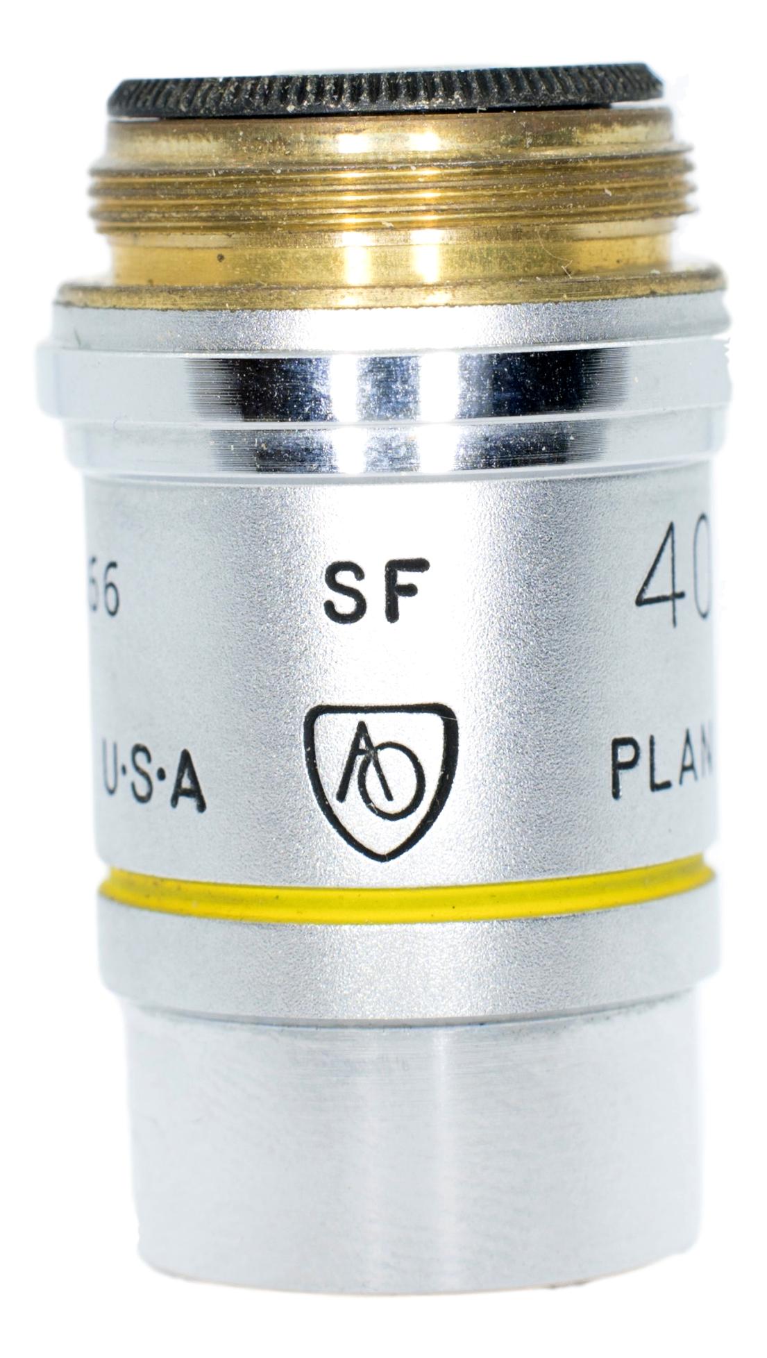 American Optical / AO 40x SF Plan Achro Objective Microscope Central