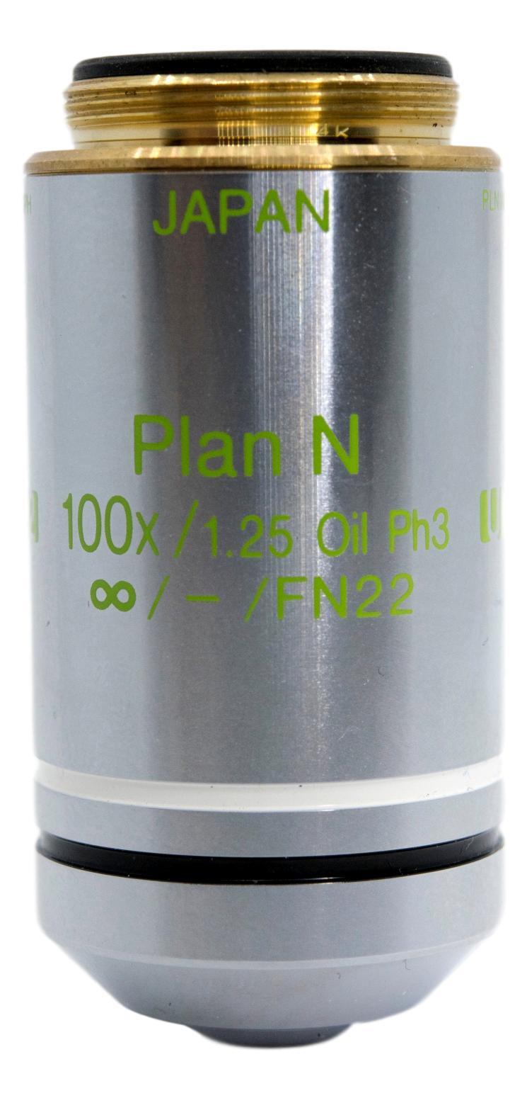 Olympus 100x Plan N Oil Phase Ph3 Objective – Microscope Central