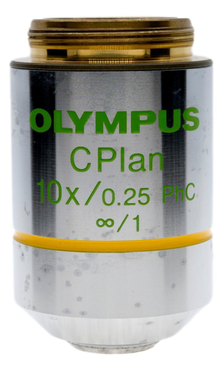 Olympus 10x CPlan Infinity-Corrected     PhC /  Phase-Contrast Objective