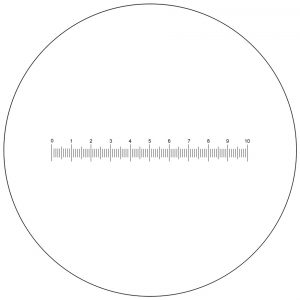 10mm / 100 Division Eyepiece Reticle