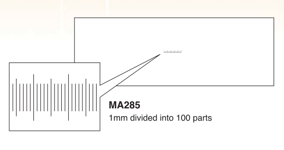 Meiji MA285 Glass Stage Micrometer 1mm / 100 units