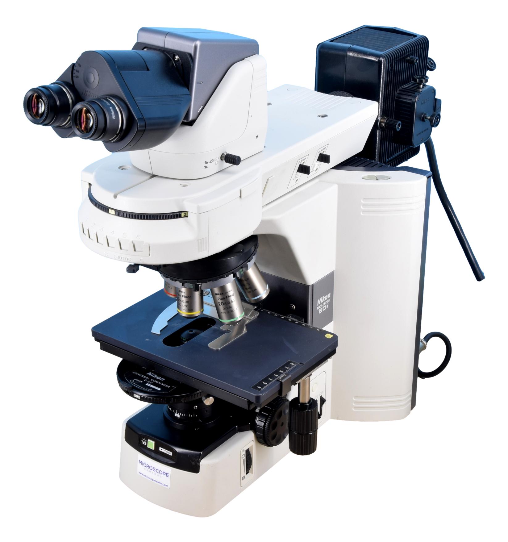 Nikon 80i Nomarski DIC Fluorescence Microscope | Fully Serviced ...