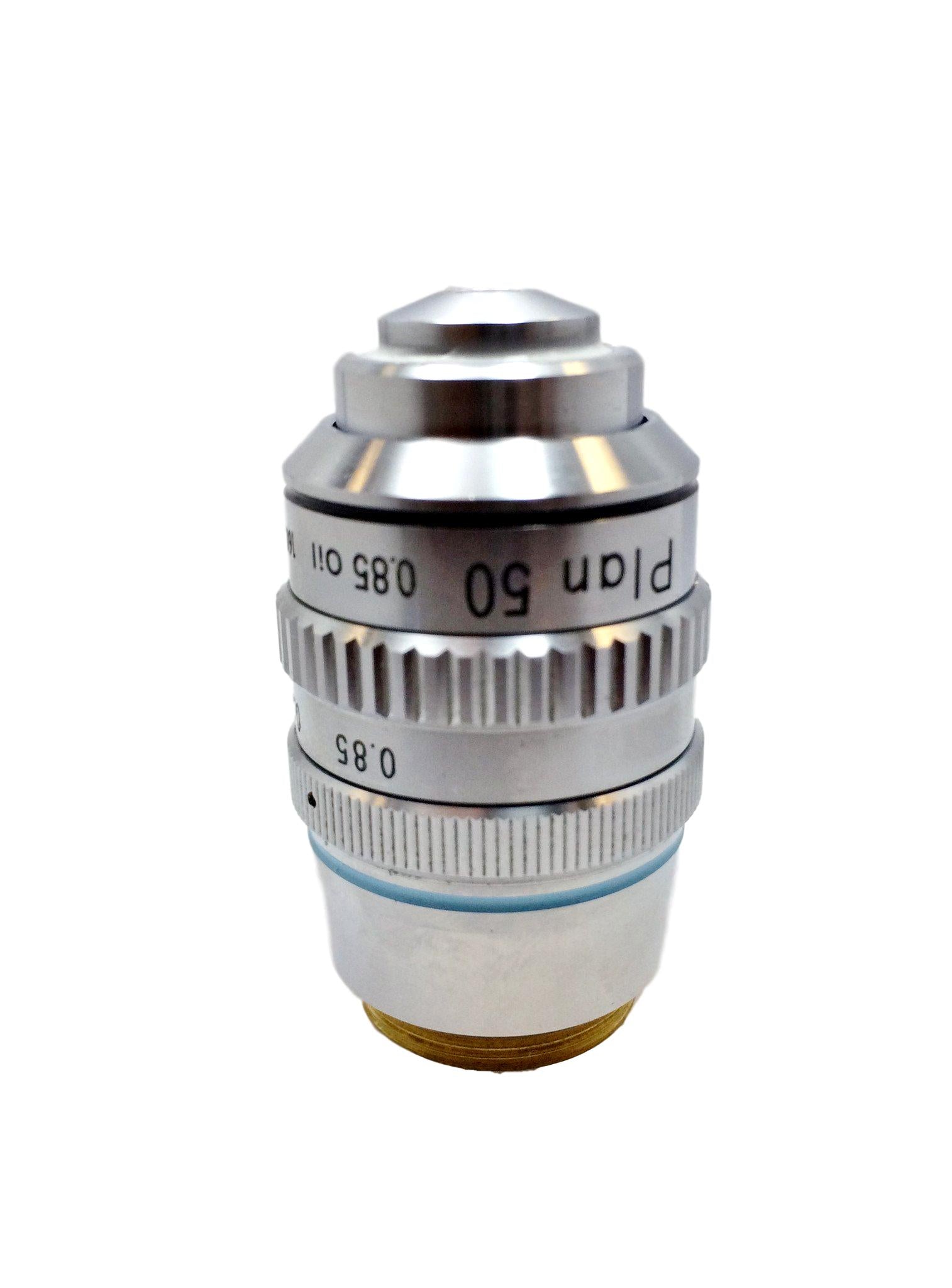 Nikon Plan 50X Oil Microscope Objective with Iris Diaphragm
