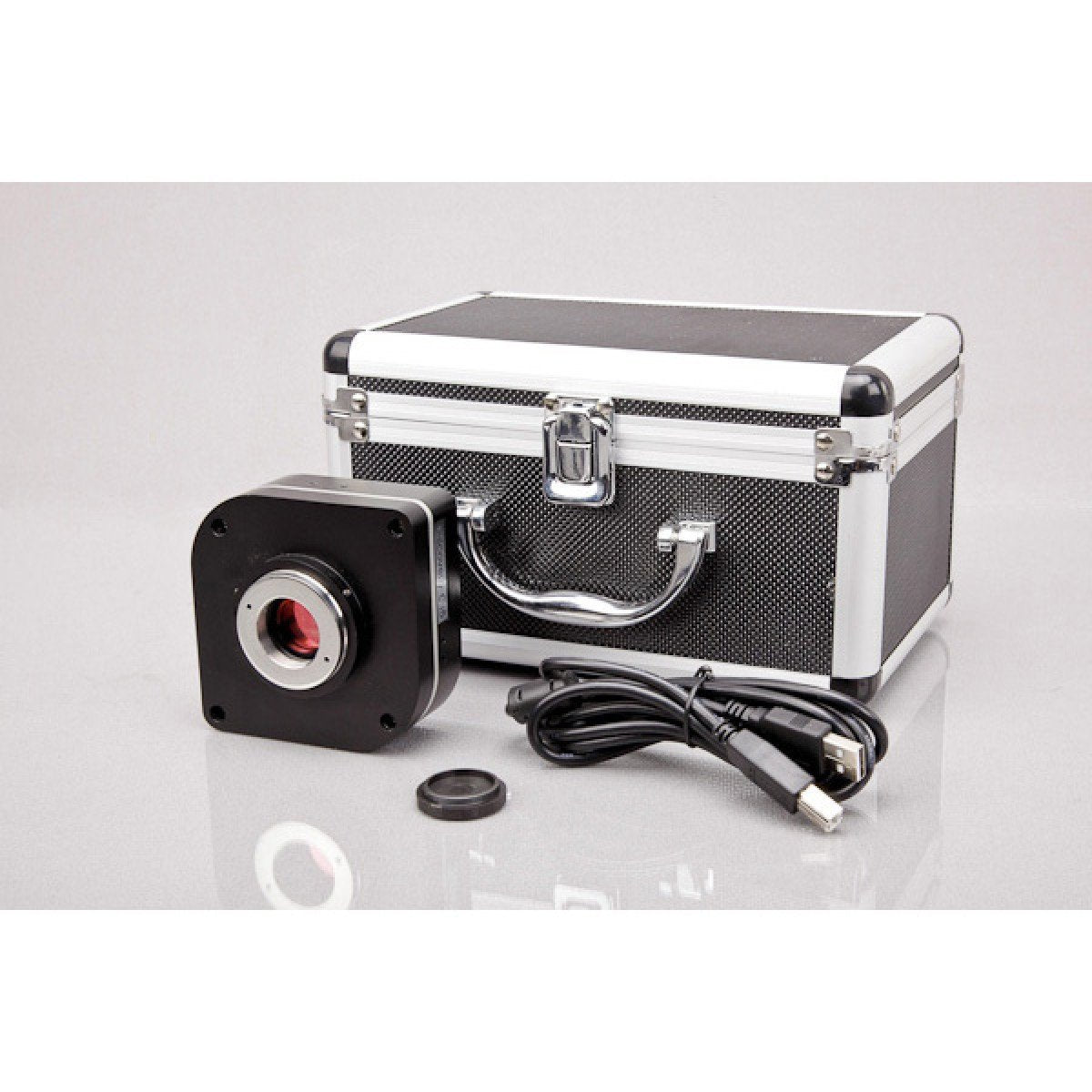 AmScope 1500X Phase Contrast Inverted Fluorescence Microscope + Fluo C ...