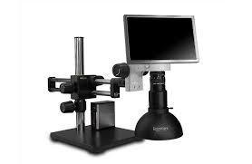 Scienscope MAC2-PK5-DM-D HD Macro Zoom Video System -  Camera & Monitor with LED Dome Light on Dual Arm Boom Stand