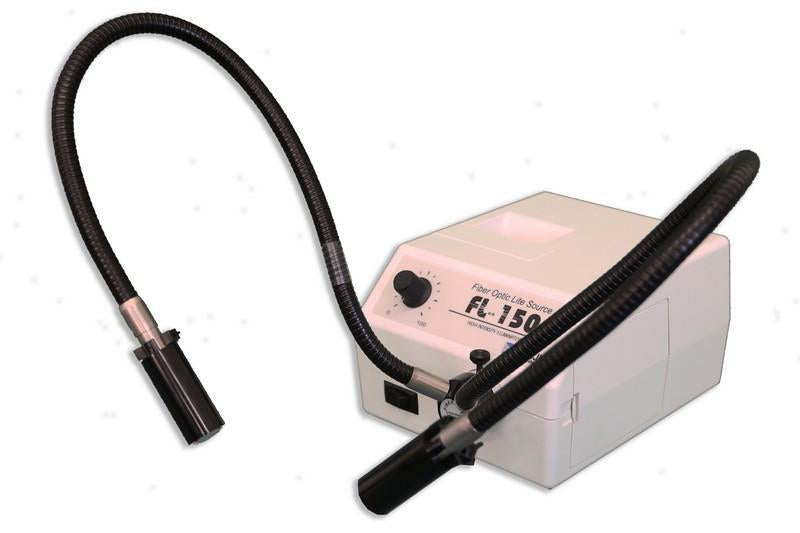 Meiji FL151 Dual Arm Fiber Optic Illuminator – Microscope Central