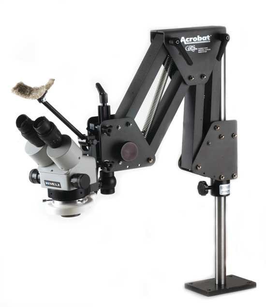 Meiji EMZ-5 Stereo Microscope On GRS Acrobat Stand