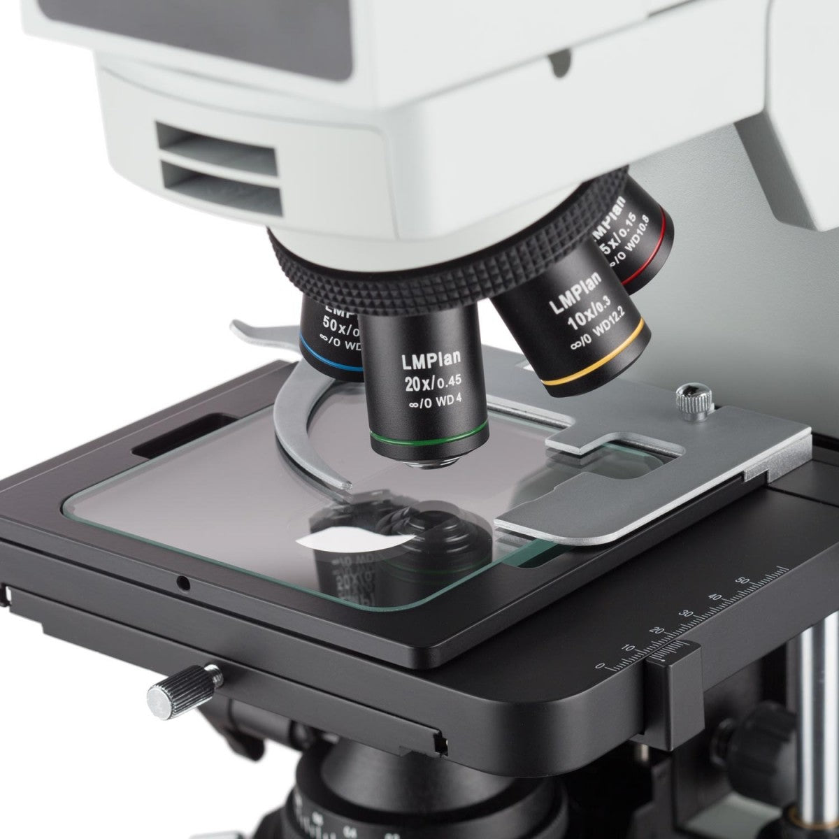 AmScope 50X-500X Metallurgical Microscope with Enhanced Optics and Dual Illumination + 9MP Global Shutter Camera