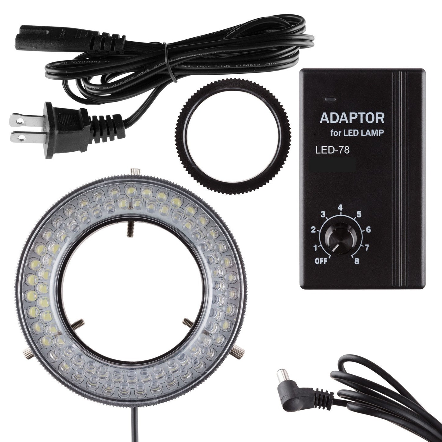 .78-LED Microscope LED Ring Light with Controller
