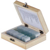 AmScope PS25W 25 Glass Prepared Microscope Slides with Wooden Box