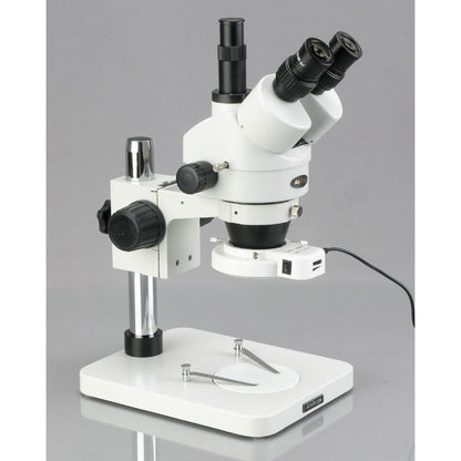 AmScope 3.5X-90X Surface Inspection 144-LED Zoom Stereo Microscope + 16MP USB3.0 Digital Camera