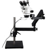 Amscope 3.5X-90X Articulating Trinocular Zoom Microscope with Ring Light