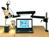 Amscope 3.5X-180X Fiber Ring Articulating Zoom Stereo Microscope + 10MP Digital Camera