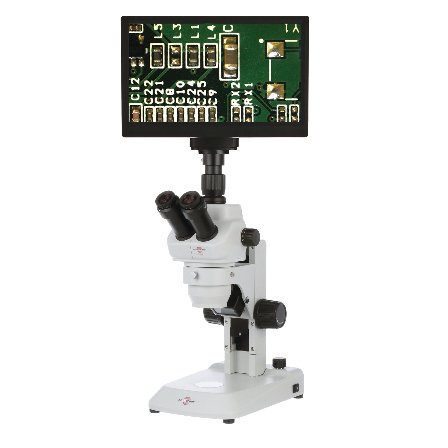 Accu-Scope 3079 HD Digital Stereo Zoom LED Microscope 8x - 35x