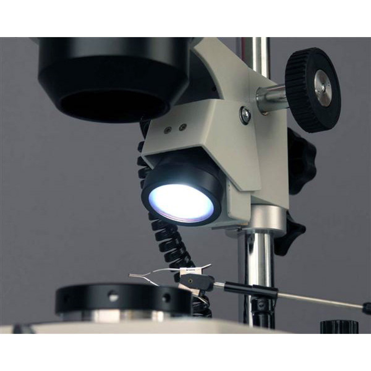 AmScope 10X-60X Darkfield Jewelry Gem Microscope + 3MP Camera