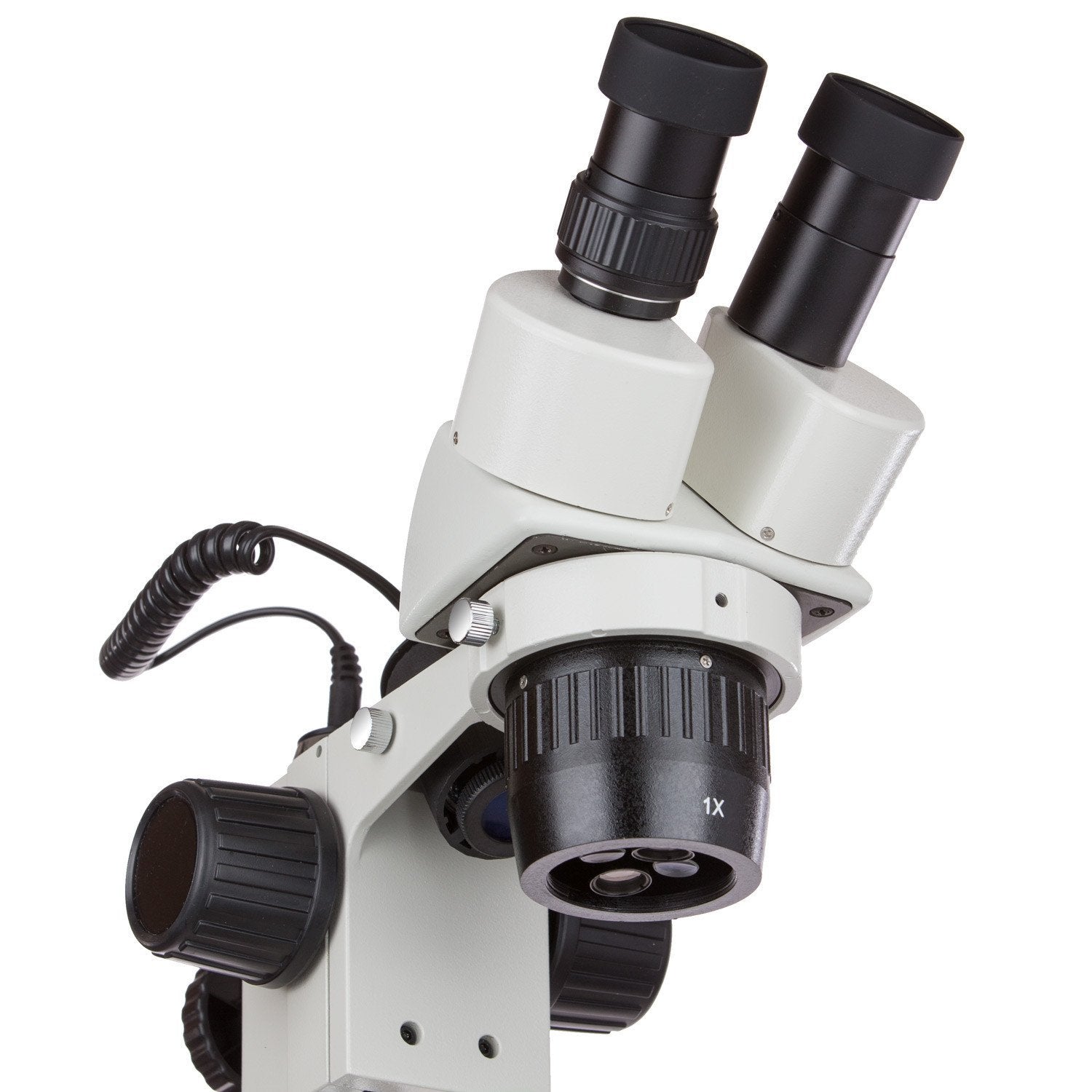 AmScope 10X-30X Super Widefield Pillar Stand Stereo Microscope with Top and Bottom Halogen Lights